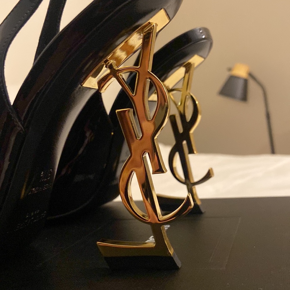 Saint Laurent Opyum 110 Patent Slingback Pump Size: 37.5